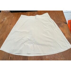 Athleta Ace Skort 8 Beige Stone Golf Tennis Active Skirt with Pockets 486338